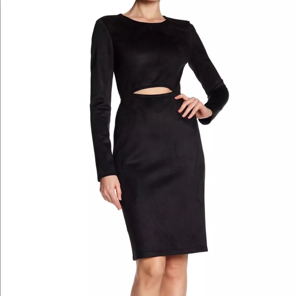 BCBGMaxazria Cutout Suede dress